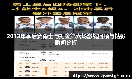 2013年季后赛勇士与掘金第六场激战回顾与精彩瞬间分析